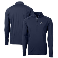 Atlanta Braves Cutter & Buck Big & Tall Adapt Eco Knit Stretch Recycled Quarter-Zip Pullover Top - MLB