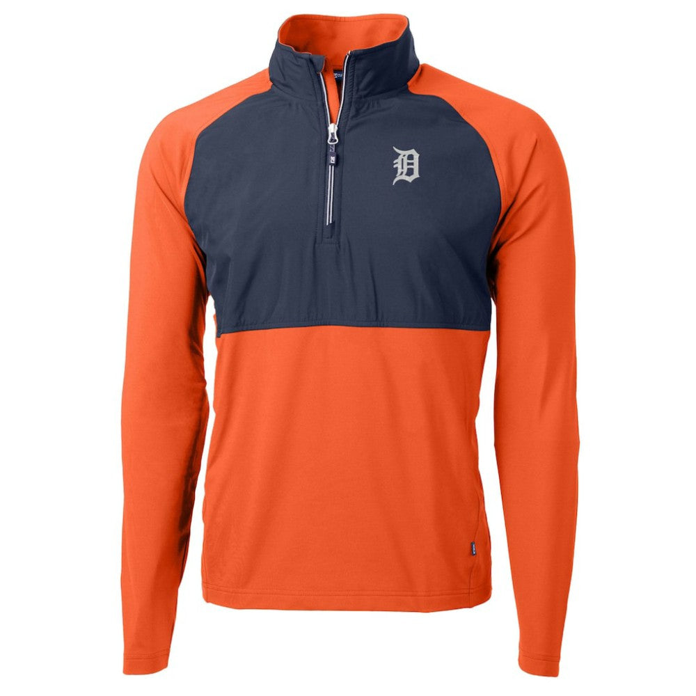 Detroit Tigers Cutter & Buck Adapt Eco Knit Hybrid Recycled Quarter-Zip Jacket - MLB