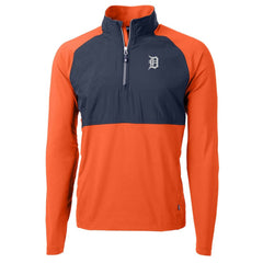 Detroit Tigers Cutter & Buck Adapt Eco Knit Hybrid Recycled Quarter-Zip Jacket - MLB