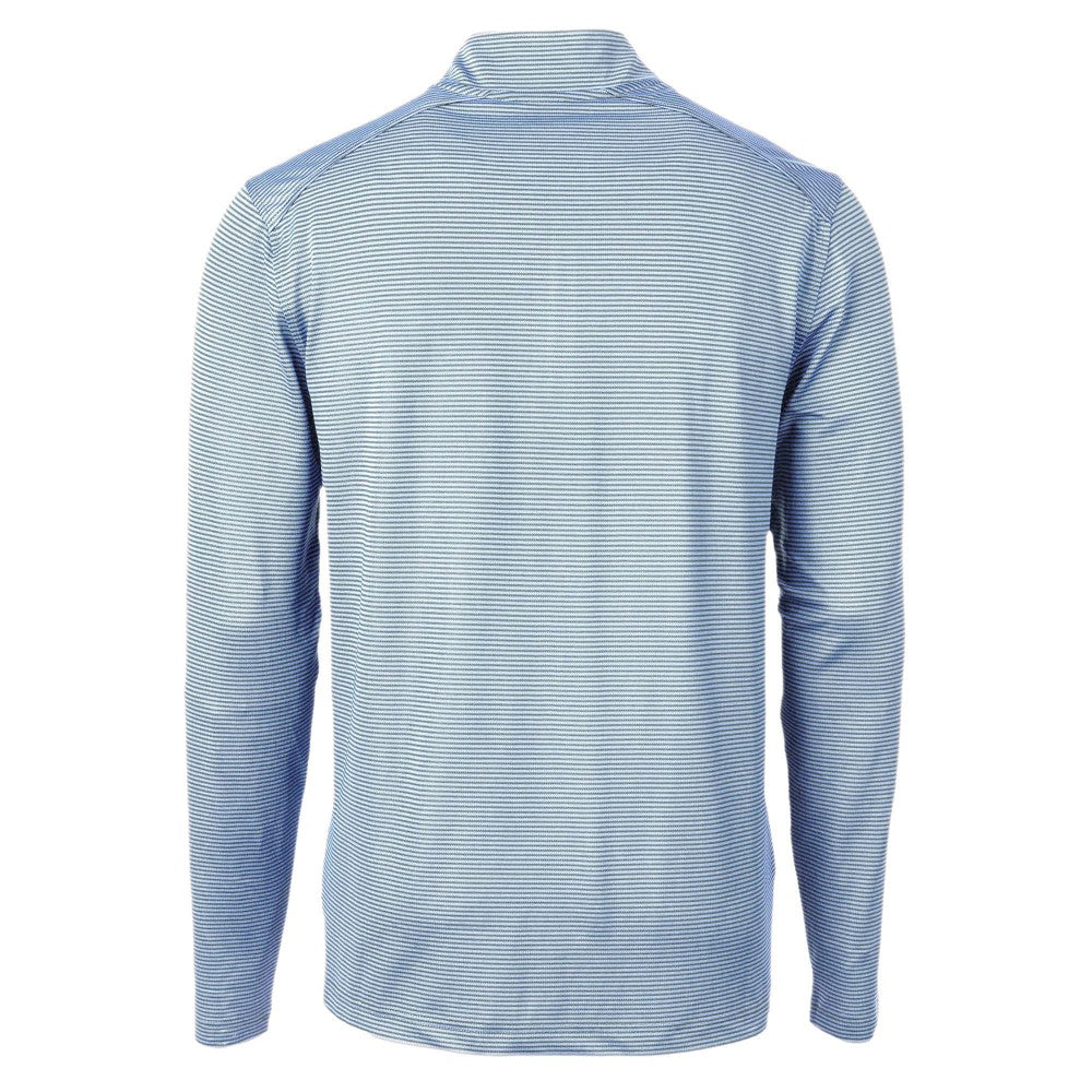 Kansas City Royals Cutter & Buck Virtue Eco Pique Micro Stripe Recycled Quarter-Zip Pullover Top - MLB