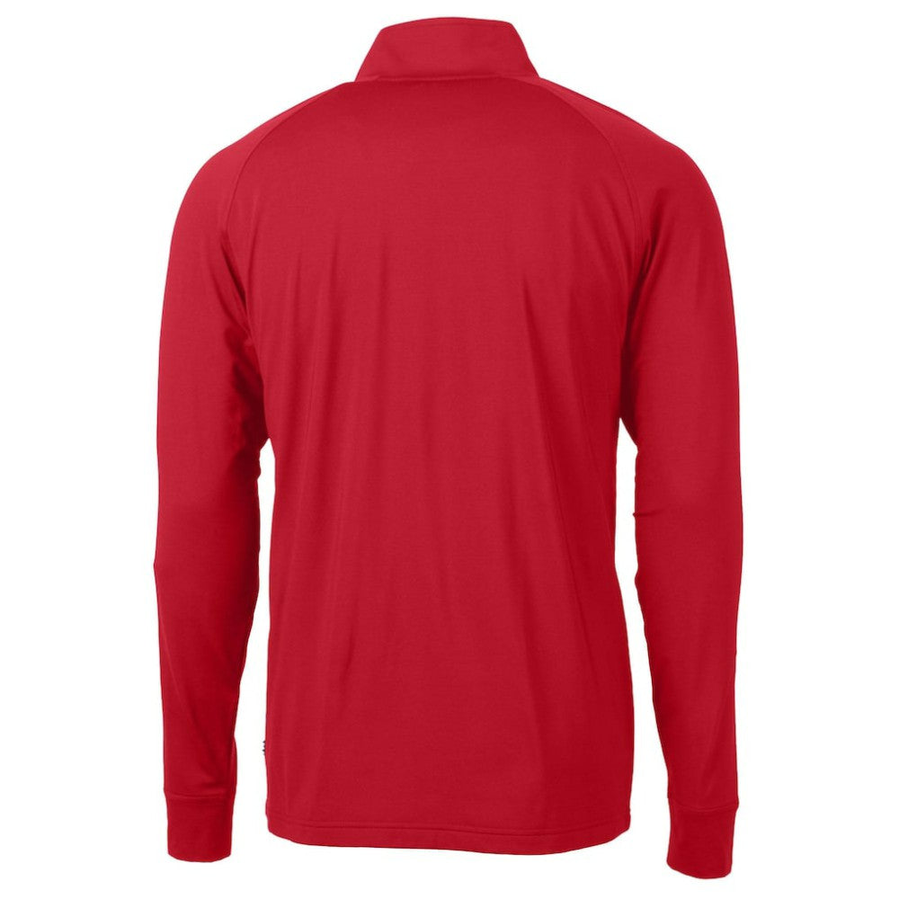 Cincinnati Reds Cutter & Buck Patriotic Logo Adapt Eco Knit Stretch Recycled Quarter-Zip Pullover Top - MLB
