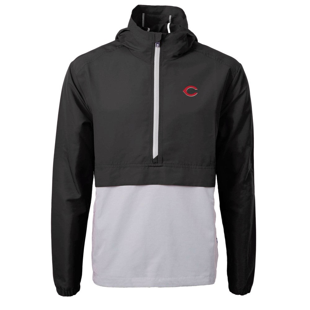 Cincinnati Reds Cutter & Buck Charter Eco Recycled Half-Zip Anorak Jacket - MLB