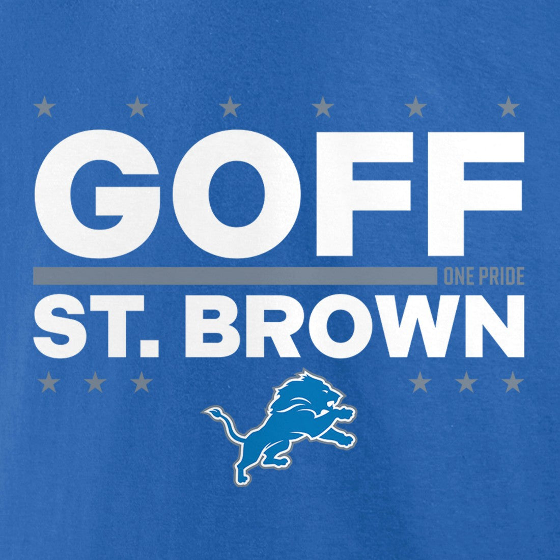 Jared Goff & Amon-Ra St. Brown Detroit Lions Election Players T-Shirt Blue | NFL
