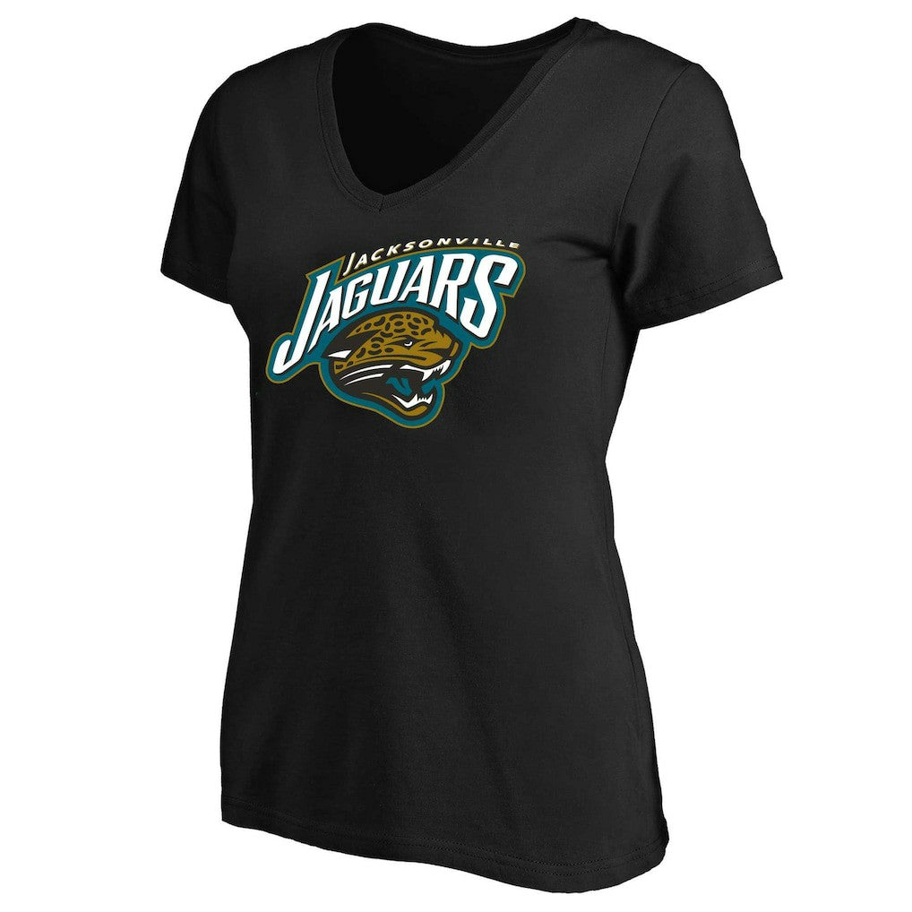 Jacksonville Jaguars Women's Plus Size Classic Logo T-Shirt Black | Mitchell & Ness