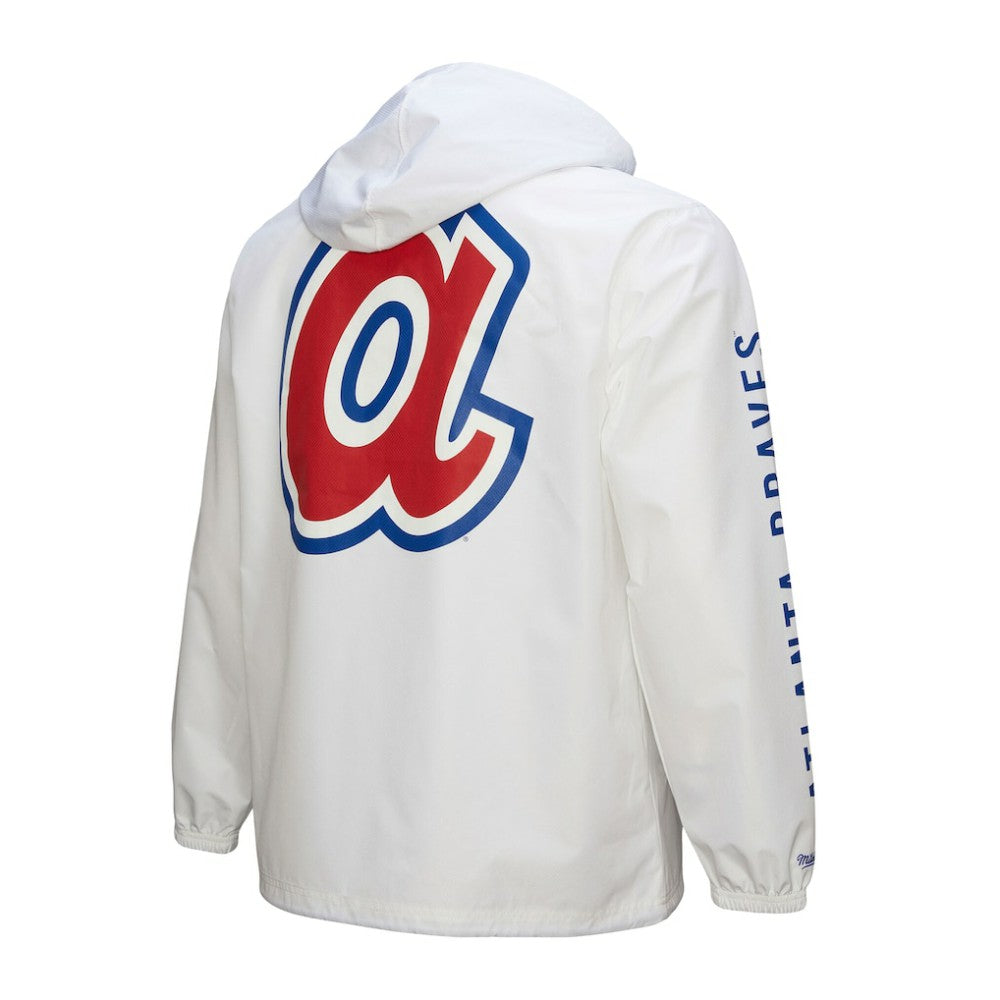 Atlanta Braves Mitchell & Ness Vintage Full-Snap Hooded Coaches Jacket - MLB