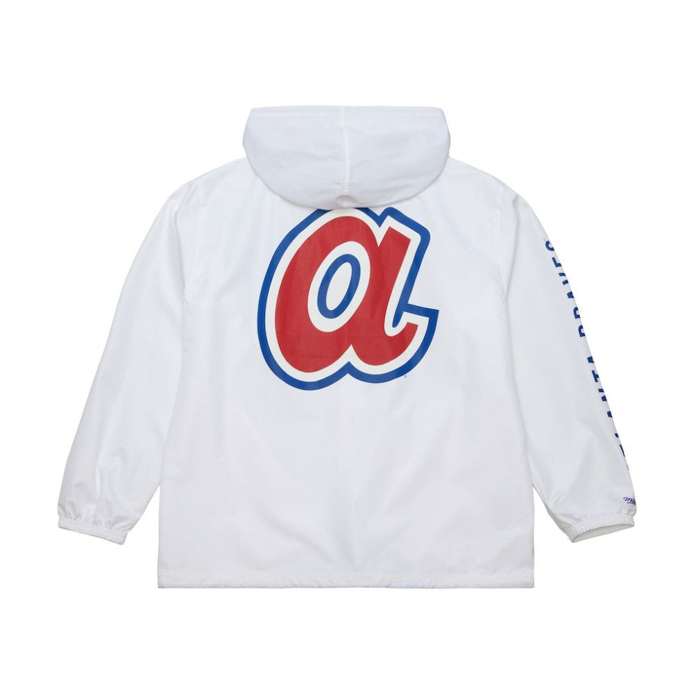 Atlanta Braves Mitchell & Ness Vintage Full-Snap Hooded Coaches Jacket - MLB