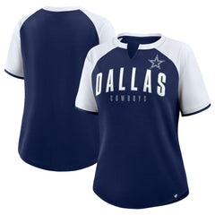 Dallas Cowboys Women's Height Advantage T-Shirt Navy/White | Fanatics