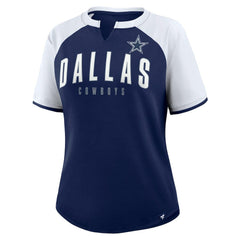 Dallas Cowboys Women's Height Advantage T-Shirt Navy/White | Fanatics