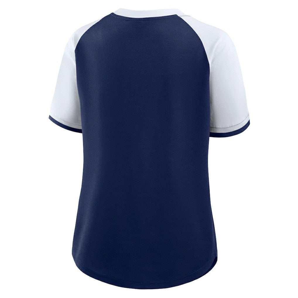 Dallas Cowboys Women's Height Advantage T-Shirt Navy/White | Fanatics