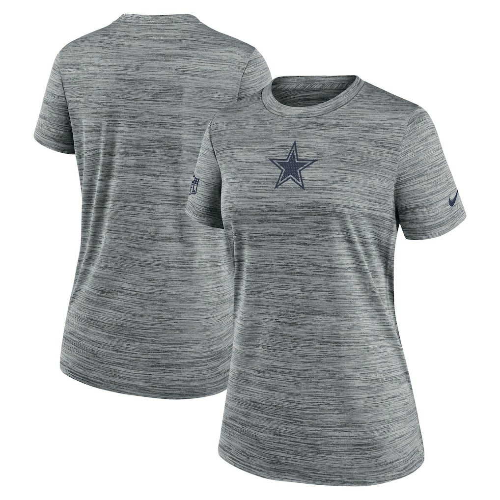 Dallas Cowboys Women's Sideline Velocity Dri-FIT T-Shirt Gray | Nike for Sale