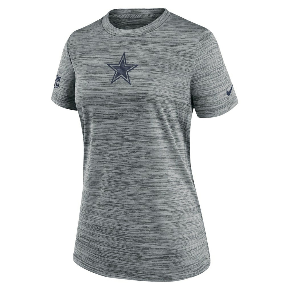Dallas Cowboys Women's Sideline Velocity Dri-FIT T-Shirt Gray | Nike for Sale