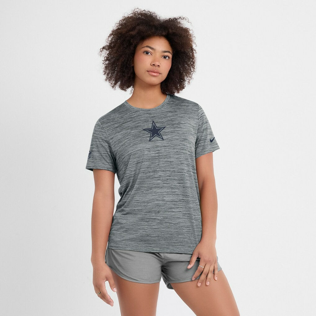 Dallas Cowboys Women's Sideline Velocity Dri-FIT T-Shirt Gray | Nike for Sale