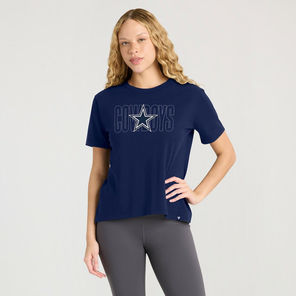 Dallas Cowboys Women's Line Em Up T-Shirt Navy | Fanatics