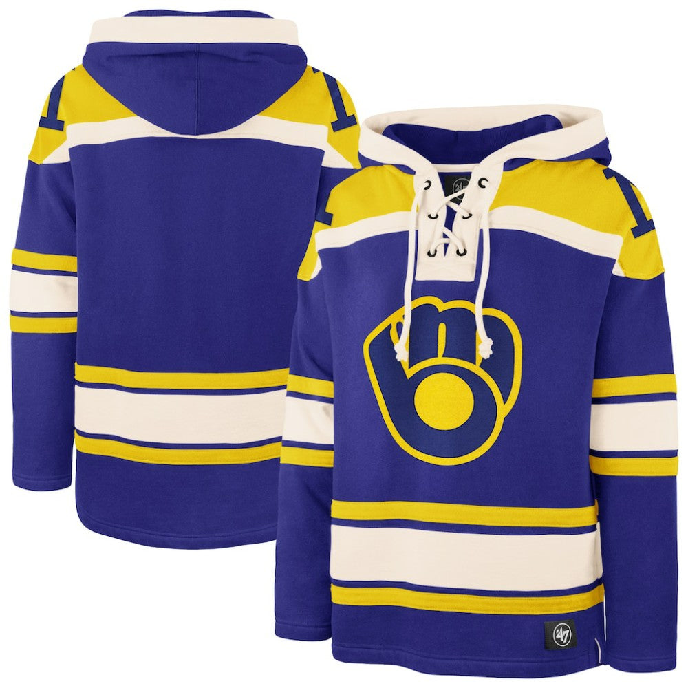 Milwaukee Brewers '47 Superior Lacer Pullover Hoodie - MLB