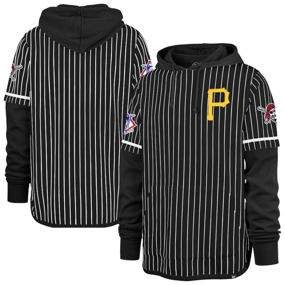 Pittsburgh Pirates '47 Pinstripe Double Header Pullover Hoodie - MLB