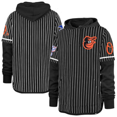 Baltimore Orioles '47 Pinstripe Double Header Pullover Hoodie - MLB