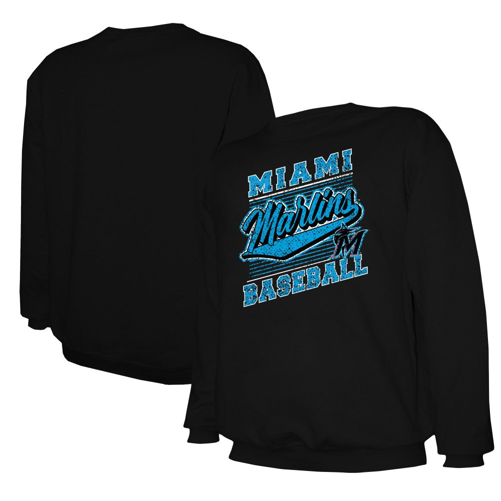 Miami Marlins Stitches Lightweight Crew Sweatshirt - MLB