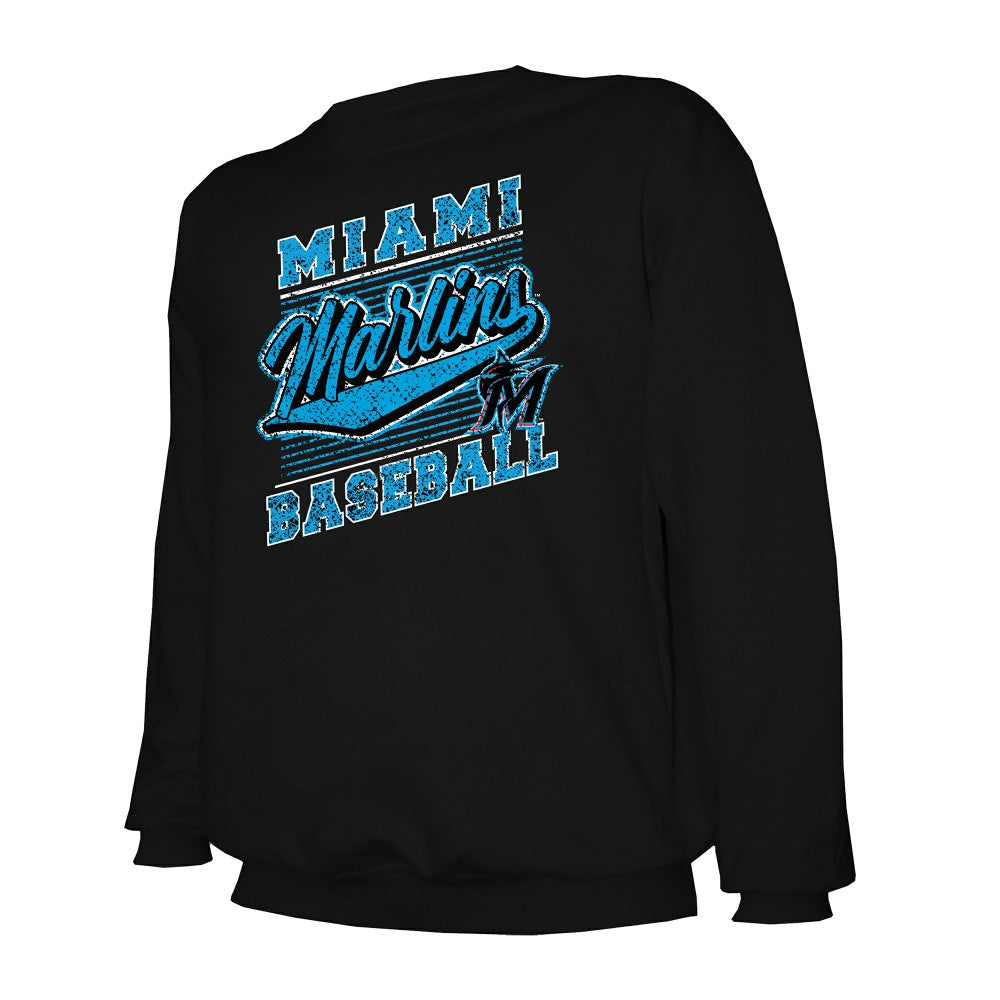 Miami Marlins Stitches Lightweight Crew Sweatshirt - MLB