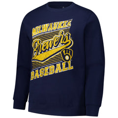 Milwaukee Brewers Stitches Lightweight Crew Sweatshirt - MLB