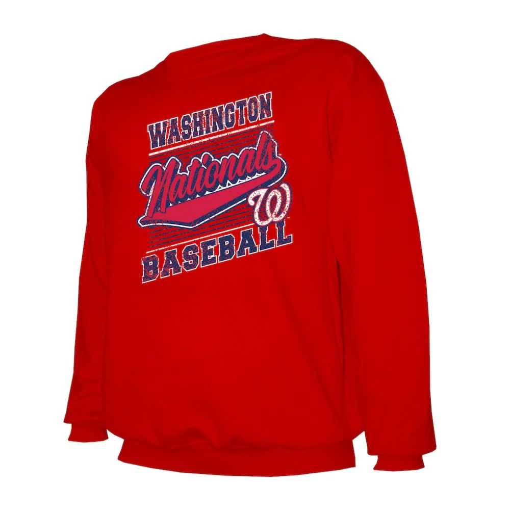 Washington Nationals Stitches Lightweight Crew Sweatshirt - MLB