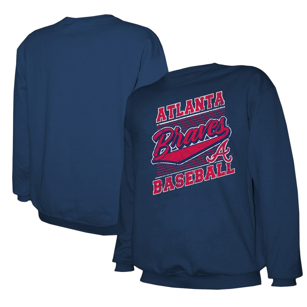 Atlanta Braves Stitches Lightweight Crew Sweatshirt - MLB