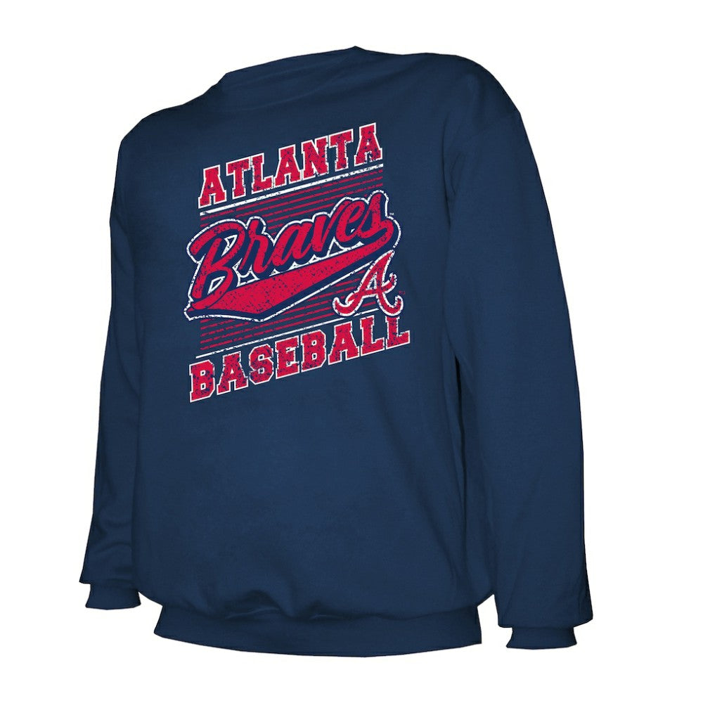 Atlanta Braves Stitches Lightweight Crew Sweatshirt - MLB