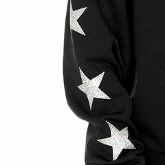 Tampa Bay Buccaneers Gameday Couture Women's Rhinestone Star Sleeve Settle the Score Oversized Tri-Blend Pullover Black | NFL