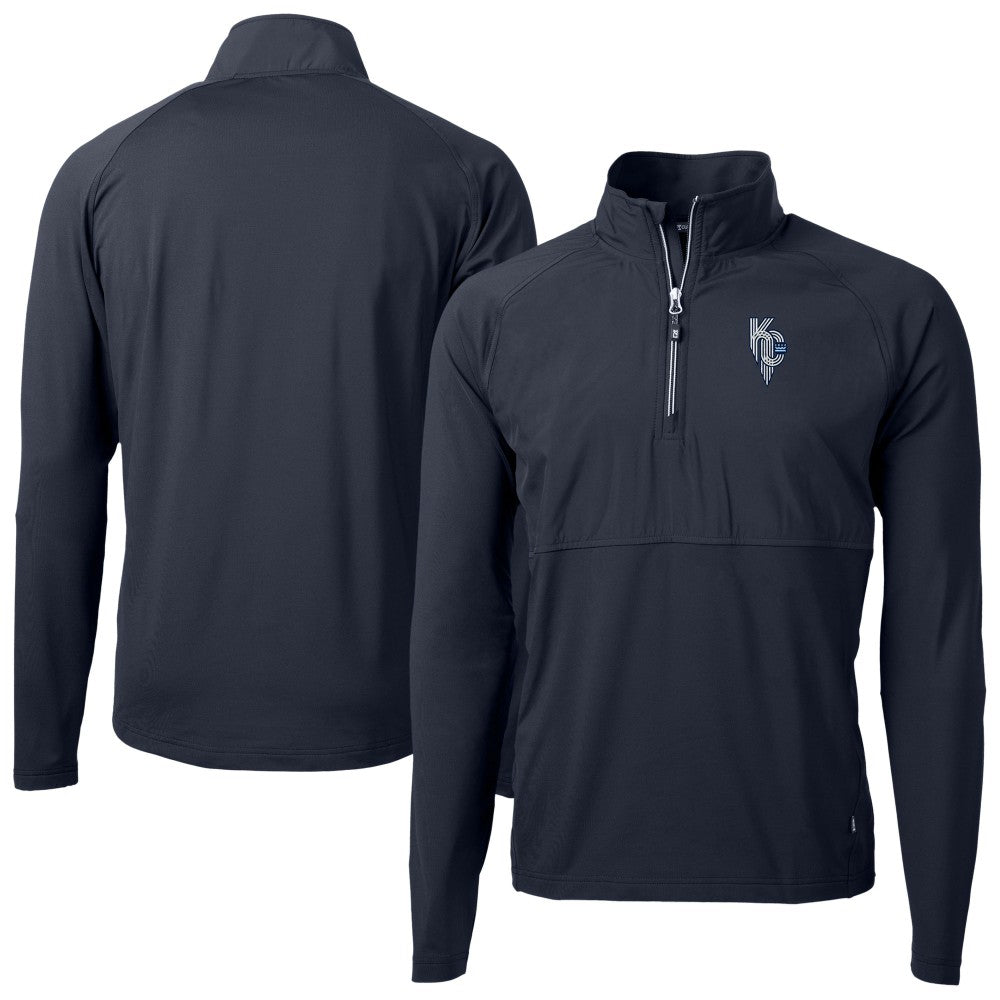 Kansas City Royals Cutter & Buck Adapt Eco Knit Hybrid Recycled Quarter-Zip Pullover Top - MLB