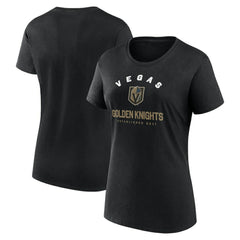 Vegas Golden Knights Logo Athletic Women's Unrivaled T-Shirt - Black - NHL