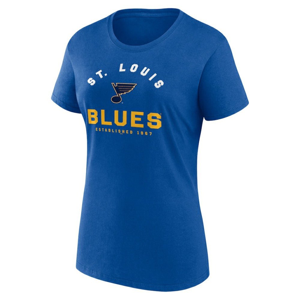 St. Louis Blues Logo Athletic Women's Unrivaled T-Shirt - Blue - NHL