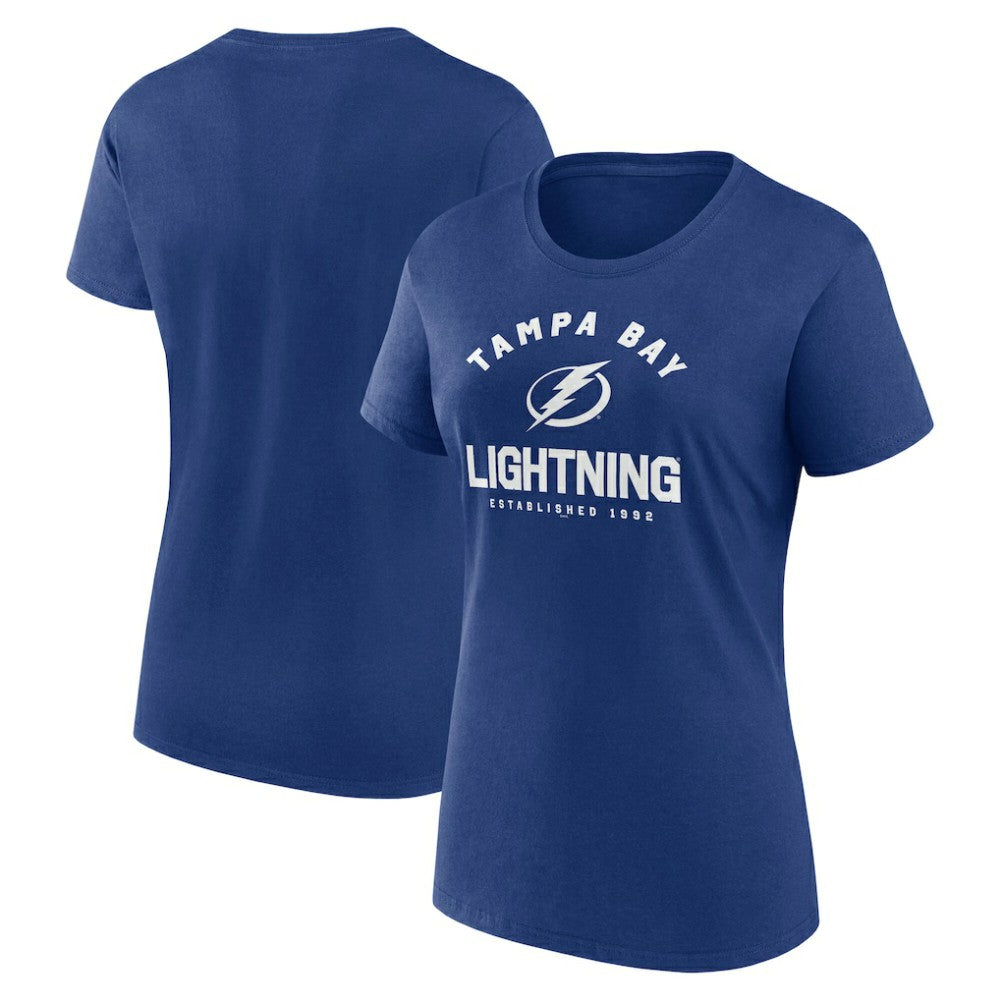 Tampa Bay Lightning Logo Athletic Women's Unrivaled T-Shirt - Blue - NHL