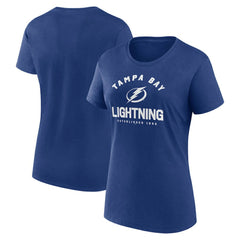 Tampa Bay Lightning Logo Athletic Women's Unrivaled T-Shirt - Blue - NHL