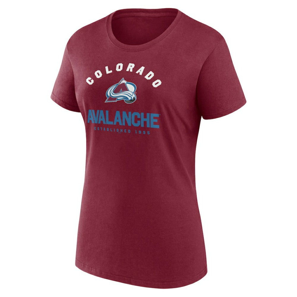 Colorado Avalanche Logo Athletic Women's Unrivaled T-Shirt - Burgundy - NHL
