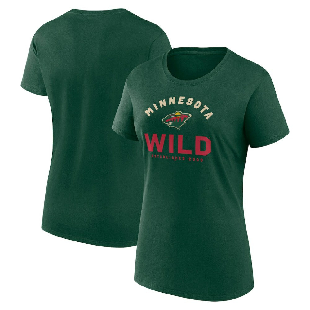 Minnesota Wild Logo Athletic Women's Unrivaled T-Shirt - Green - NHL