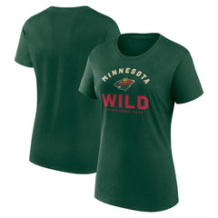 Minnesota Wild Logo Athletic Women's Unrivaled T-Shirt - Green - NHL