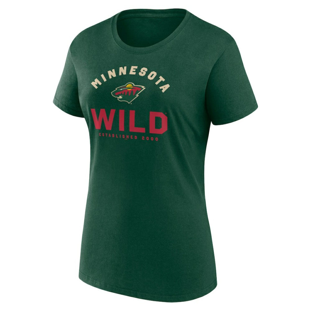 Minnesota Wild Logo Athletic Women's Unrivaled T-Shirt - Green - NHL