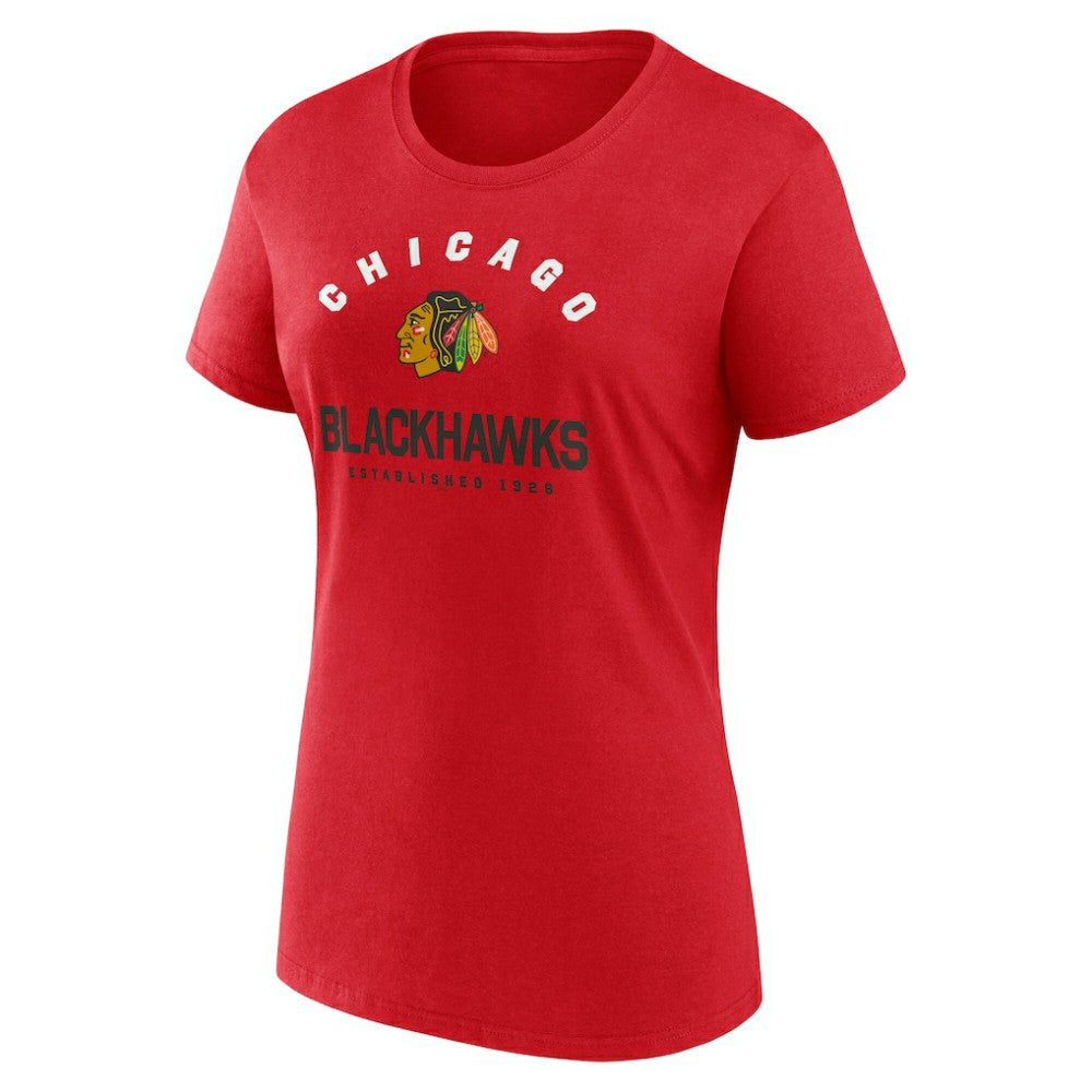 Chicago Blackhawks Logo Athletic Women's Unrivaled T-Shirt - Red - NHL