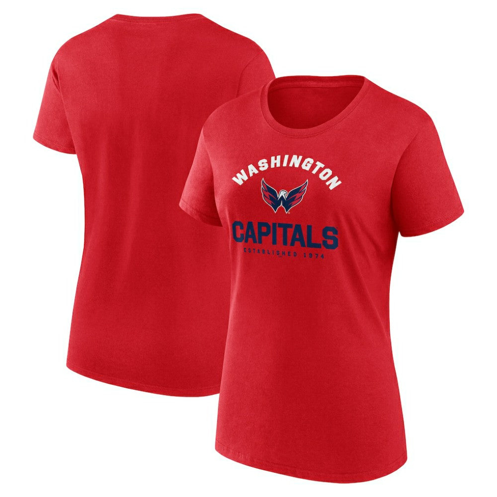 Washington Capitals Logo Athletic Women's Unrivaled T-Shirt - Red - NHL