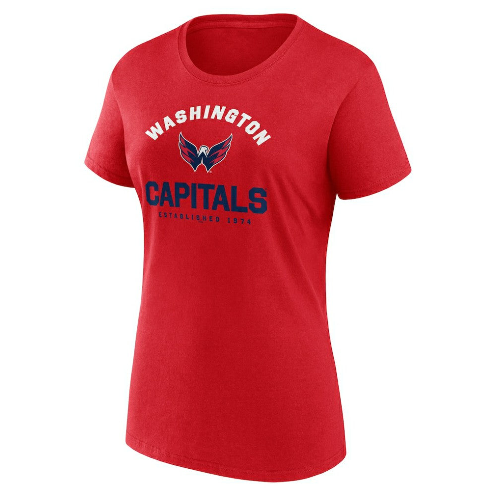 Washington Capitals Logo Athletic Women's Unrivaled T-Shirt - Red - NHL