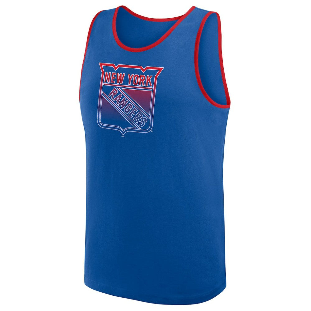 New York Rangers Logo Athletic Unmatched Success Tank Top - Blue - NHL
