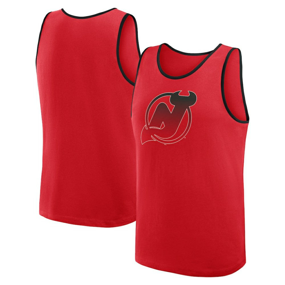 New Jersey Devils Logo Athletic Unmatched Success Tank Top - Red - NHL