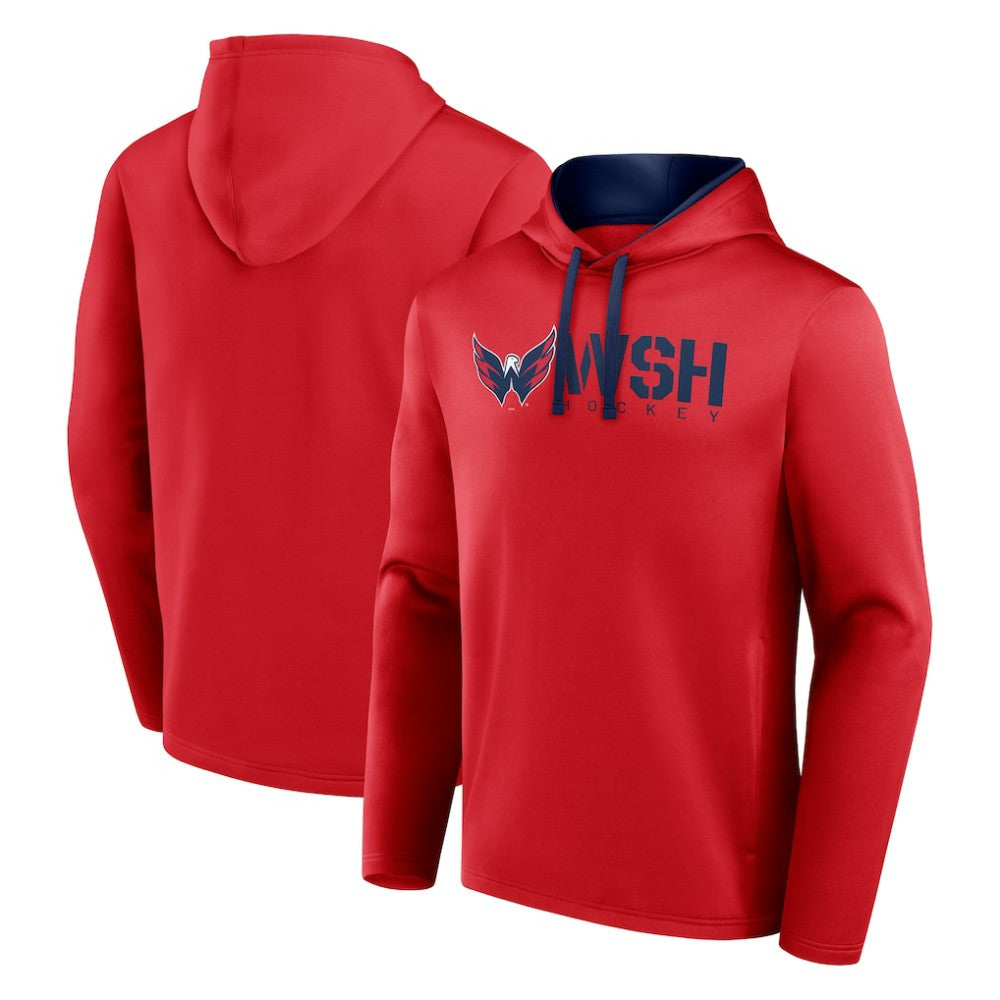 Washington Capitals Logo Athletic Head Start Pullover Hoodie - Red - NHL
