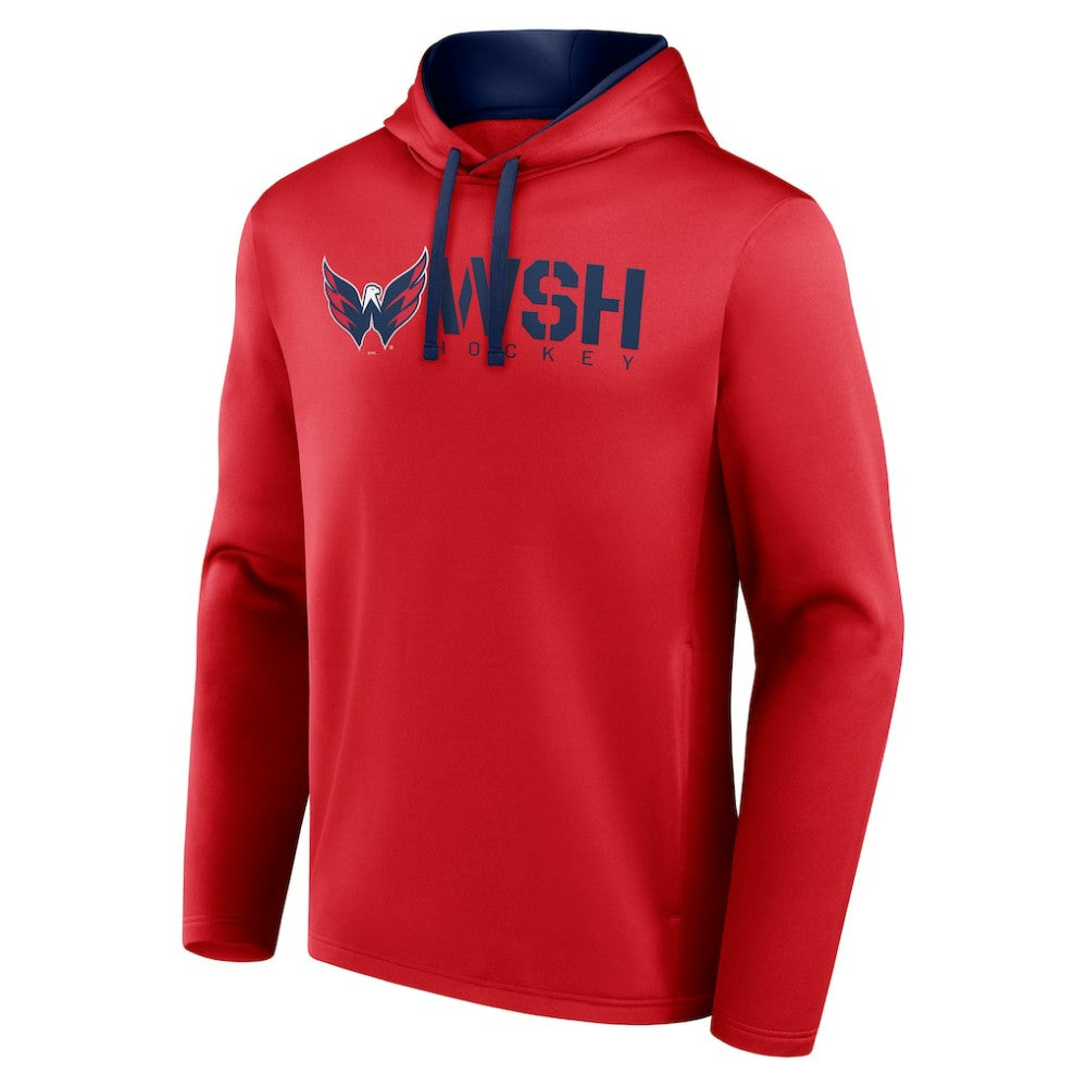 Washington Capitals Logo Athletic Head Start Pullover Hoodie - Red - NHL