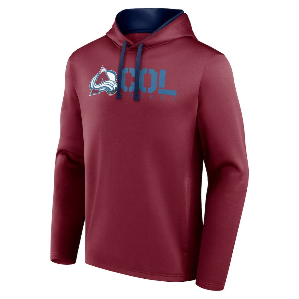 Colorado Avalanche Logo Athletic Head Start Pullover Hoodie - Burgundy - NHL