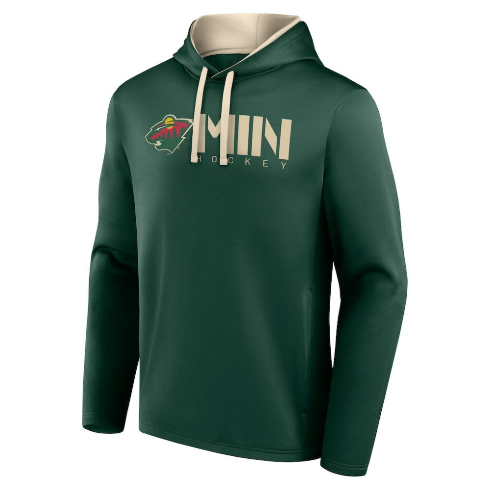 Minnesota Wild Logo Athletic Head Start Pullover Hoodie - Green - NHL