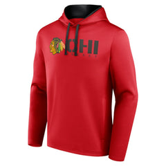 Chicago Blackhawks Logo Athletic Head Start Pullover Hoodie - Red - NHL