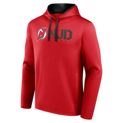 New Jersey Devils Logo Athletic Head Start Pullover Hoodie - Red - NHL
