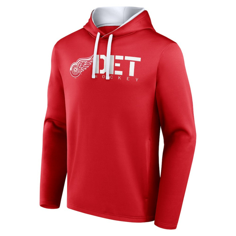 Detroit Red Wings Logo Athletic Head Start Pullover Hoodie - Red - NHL