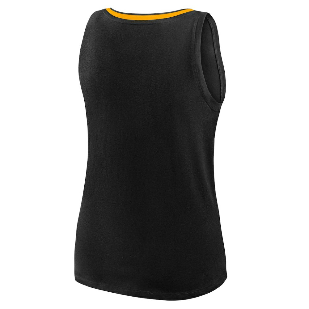Boston Bruins Logo Athletic Women's Stellar Win V-Neck Tank Top - Black - NHL