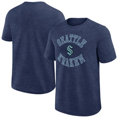 Seattle Kraken Logo Athletic Success T-Shirt - Heather Navy - NHL